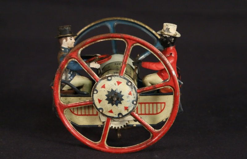 CIRCA 1920 LEHMANN ZIG ZAG WIND UP TOY: CIRCA 1920 LEHMANN ZIG ZAG WIND UP TOY. Height: 5 in. by Width: 6 in. by Depth: 4 in.