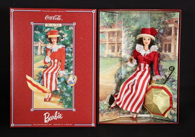 VINTAGE AFTER THE WALK COCA-COLA BARBIE: VINTAGE AFTER THE WALK COCA-COLA BARBIE IN ORIGINAL BOX. Height: 14 in. by Width: 10 in. by Depth: 3 in.