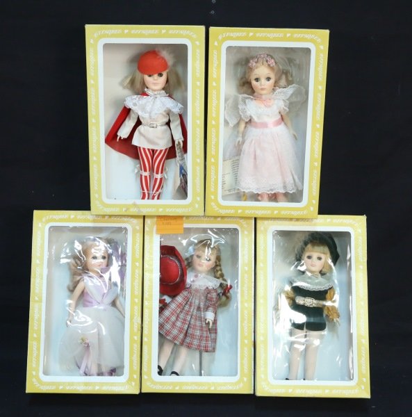 LOT OF 5 EFFANBEE DOLLS: LOT OF 5 EFFANBEE DOLLS. PRINCE CHARMING LI'L KITTEN SUGAR PLUM FAIRY PRINCE CHARMING Height: 13 in. by Width: 8 in. by