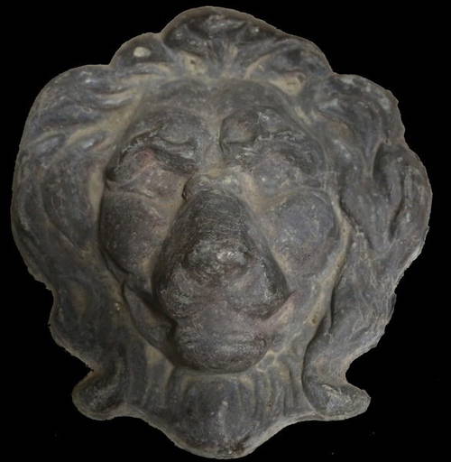 Vintage English Lead Lion Face