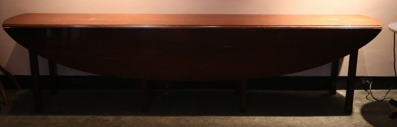 Monumental Drop Leaf Table 29.5h x 120w x 19, 42d: Monumental Drop Leaf Table 29.5h x 120w x 19, 42d All items purchase are NOT available to be picked up until Sunday, January 11th - Monday, January 12, 2015 from 10 am - 4 pm. There will be a 2% movin
