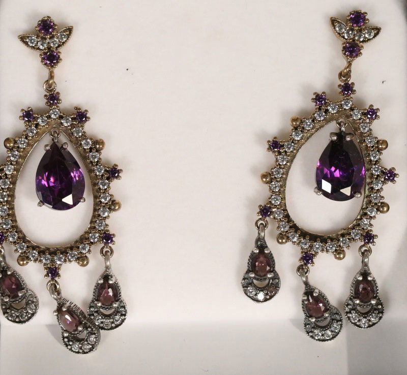 AMETHYST TURKISH ESTATE EARRINGS: AMETHYST TURKISH ESTATE EARRINGS