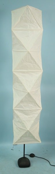 ISAMU NOGUCHI RICE PAPER FLOOR LAMP: ISAMU NOGUCHI RICE PAPER FLOOR LAMP. Height: 75 in. by Width: 14 in. by Depth: 14 in.