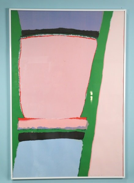 IDA KOHLMEYER "LAYER LANDSCAPE" SERIGRAPH #73/100: IDA KOHLMEYER "LAYER LANDSCAPE" SERIGRAPH, EDITION NUMBER 73/100, 1973. DIED 1/97, AN AMERICAN PAINTER AND SCULPTOR WHO LIVED AND WORKED IN LOUISIANA, HER WORK HANGS IN THE SMITHSONIAN AMERICAN ART MU