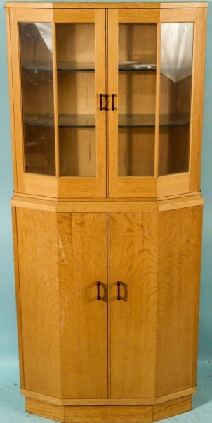 1930's ENGLISH ART DECO DISPLAY CABINET BY EAMES: 1930's ENGLISH ART DECO DISPLAY CABINET BY EAMES. Height: 57 in. by Width: 02 in. by Depth: 10 in.