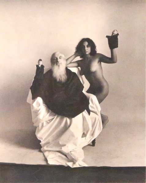 GEORGE KRAUSE "JOHANN, ANN, STAN & OLLIE": GEORGE KRAUSE "JOHANN, ANN, STAN & OLLIE" TONED GELATIN SILVER PRINT, 1981. PROVENANCE: ED COOPER ESTATE. Height: 15 & 6 1/2 in. by Width: 11 & 5 1/2 in.