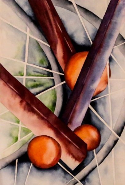 GEORGE MASON "UNTITLED" WATERCOLOR ON PAPER: GEORGE MASON "UNTITLED" WATERCOLOR ON PAPER. Height: 27 & 20 in. by Width: 20 1/2 & 14 in.