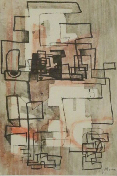 HENRY MOORE SPECIAL PRINT, 1961: HENRY MOORE SPECIAL PRINT, 1961. HAND SIGNED BY HENRY MOORE IN PENCIL. Height: 19 1/2 and 10 1/2 in. by Width: 15 1/2 and 7 1/2 in.