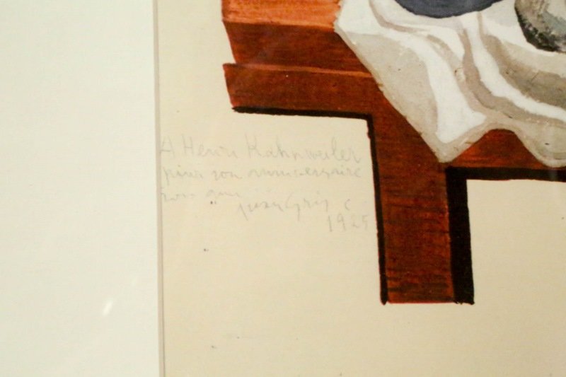 JUAN GRIS "TAVOLA 15" OFFSET LITHOGRAPH: JUAN GRIS "TAVOLA 15" OFFSET LITHOGRAPH ON PAPER. 248 OUT OF A RARE LIMITED EDITION OF 450. SIGNED IN THE PLATE. Height: 24 & 13 in. by Width: 20 & 9 1/2 in.