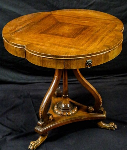 EMPIRE STYLE MAHOGANY SIDE TABLE (1 of 4)