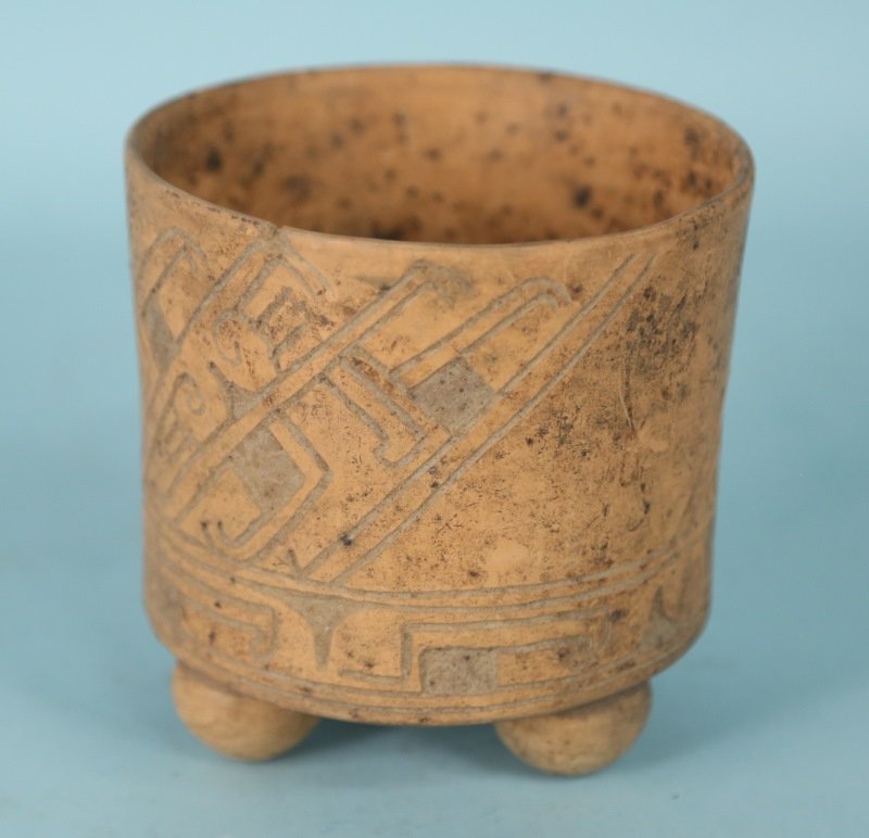 PRE-COLUMBIAN MEXICAN TERRACOTTA BOWL, CA. 500 AD (1 of 3)