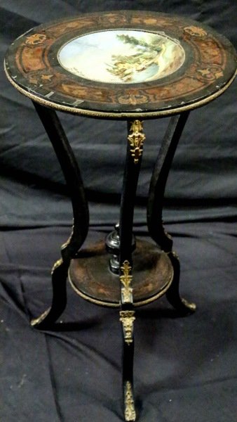 NAPOLEON III INLAID STAND WITH GILT BRONZE MOUNTS (1 of 4)