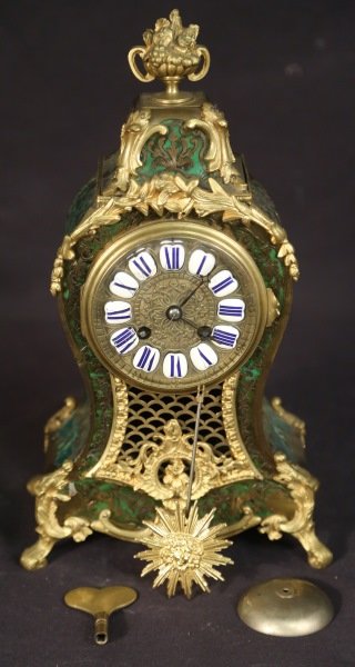 17th CENTURY FRENCH INLAID MANTLE CLOCK (1 of 4)