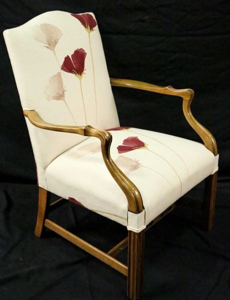 PAIR OF ENGLISH FLORAL PRINT ARMCHAIRS (1 of 2)
