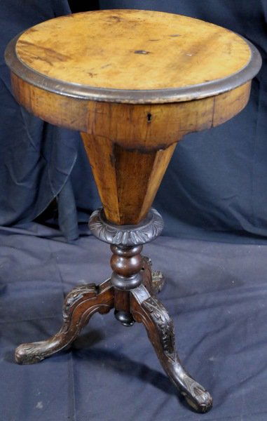 CIRCA 1850 EMPIRE ROUND WORK TABLE (1 of 5)