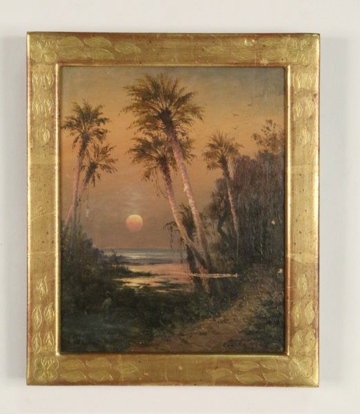 19th CENTURY R. AUSTIN "LANDSCAPE" OIL ON PANEL (1 of 6)