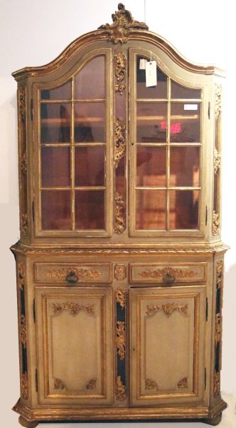 18th CENTURY AUSTRIAN BAROQUE DISPLAY CABINET (1 of 4)
