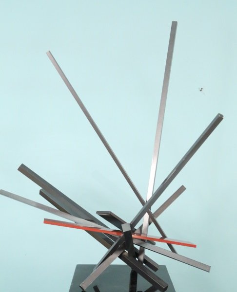 JOHN HENRY ABSTRACT METAL SCULPTURE, SIGNED J. R. H. (1 of 2)