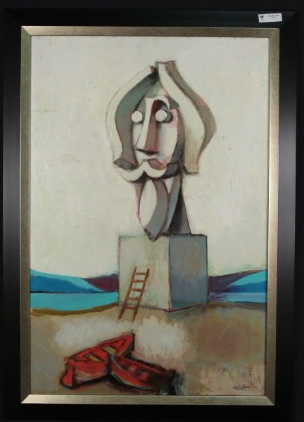 DAVID ADICKES "UNTITLED" ACRYLIC ON PANEL: DAVID ADICKES "UNTITLED" ACRYLIC ON PANEL PAINTING. Height: 33 in. by Width: 48 in.