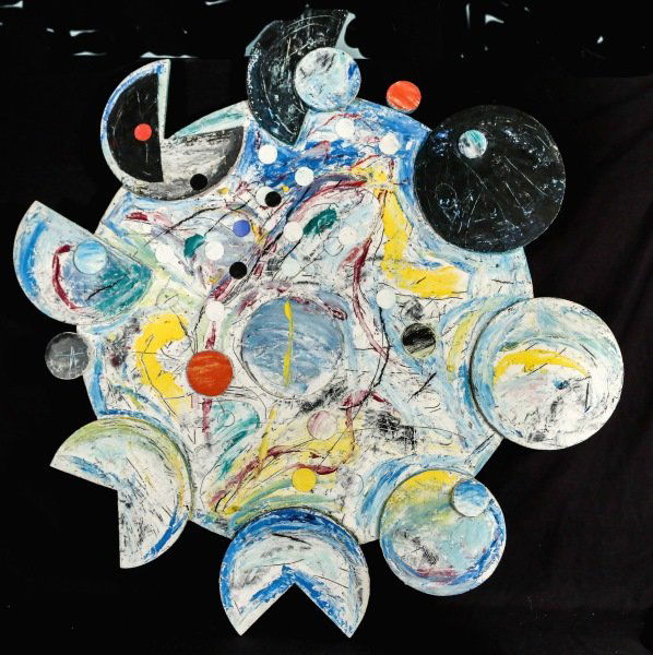 ROBERTA HARRIS "UNTITLED ABSTRACT" ACRYLIC/OIL, 1988 (1 of 6)