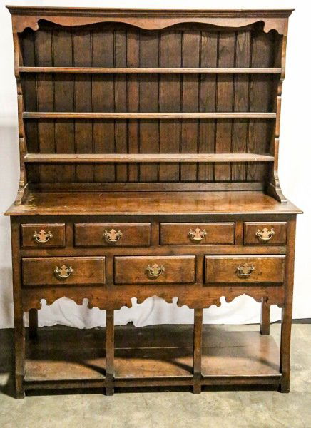 18th CENTURY STYLE ENGLISH OAK WELSH DRESSER (1 of 2)