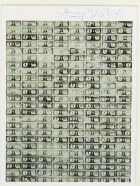 ANDY WARHOL "ONE DOLLAR BILLS" SIGNED PRINT (1 of 6)