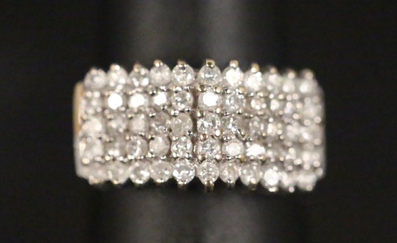 "14KT" TWO-TONE GOLD DIAMOND RING (1 of 2)