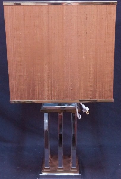 CIRCA 1970's CHROME BASE LAMP (1 of 2)