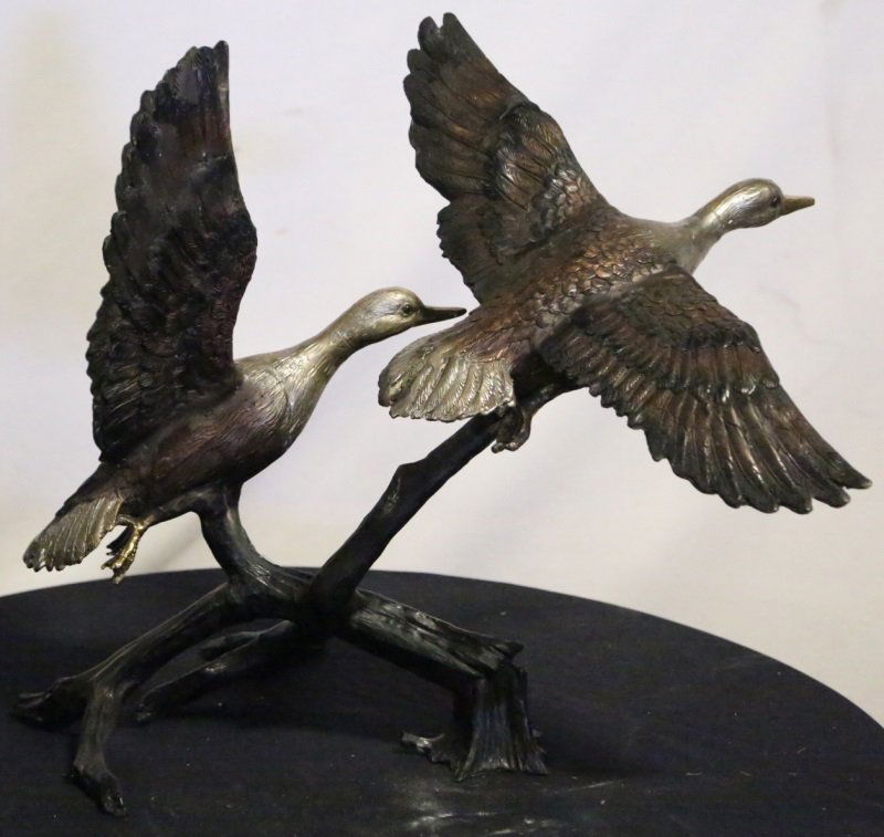 BRONZE FLYING DUCKS SCULPTURE (1 of 3)