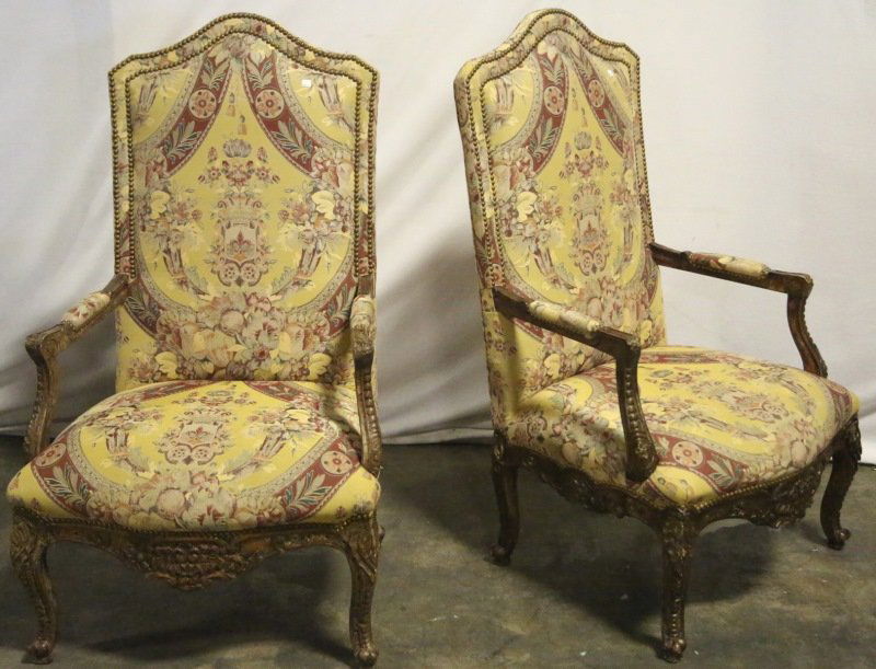PAIR OF FRENCH ARMCHAIRS (1 of 4)