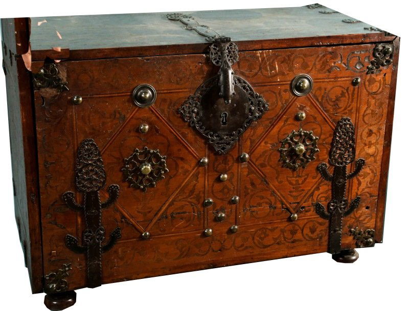 CIRCA 1600's SPANISH VARGANO INLAID FALLFRONT DESK (1 of 5)