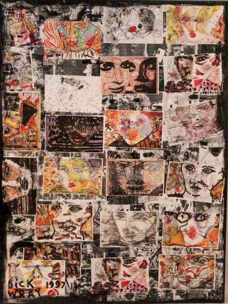 LARGE DICK WRAY ABSTRACT ON CANVAS: LARGE DICK WRAY ABSTRACT ON CANVAS 1997, 91\"X 68\"