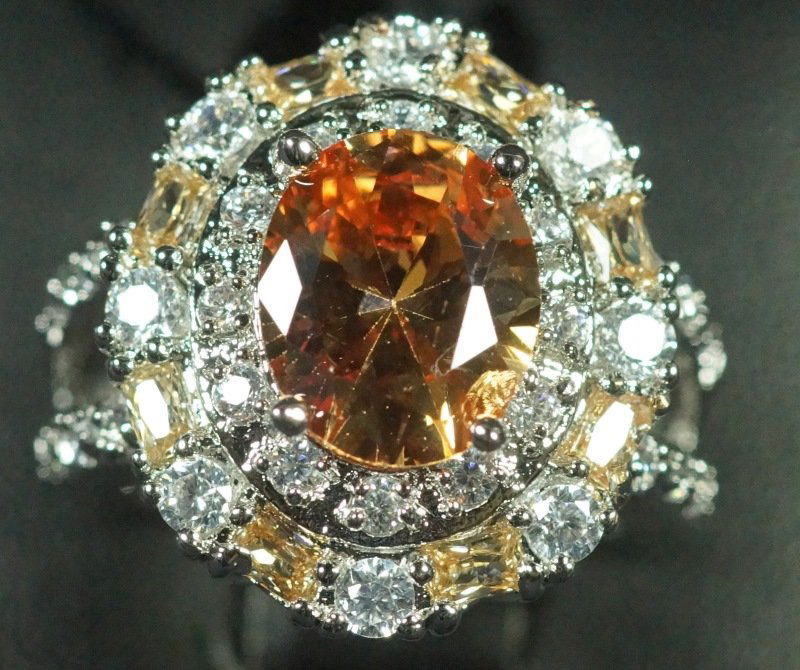 CUSTOM 6 CT. MORGANITE & STERLING SILVER RING (1 of 4)