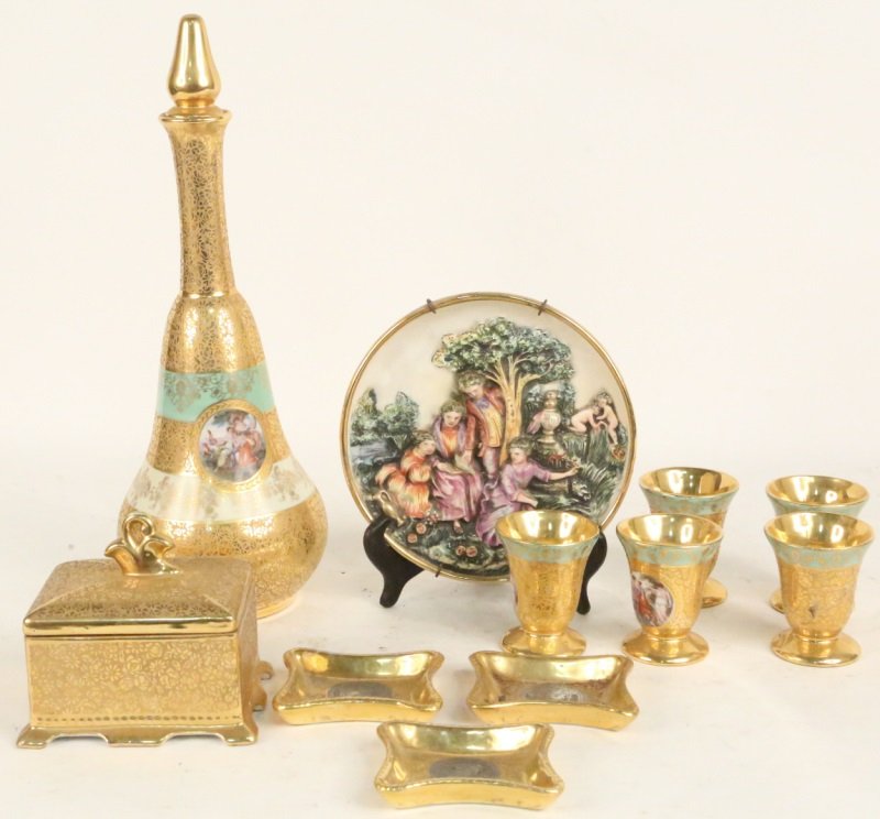 MIXED LOT OF 12 GLASS & PORCELAIN PIECES (1 of 1)