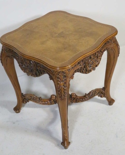 CARVED AND INLAID SIDE TABLE (1 of 4)