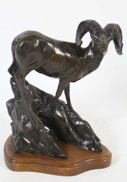DAN OSTERMILLER BRONZE RAM SCULPTURE, 1980 (1 of 4)