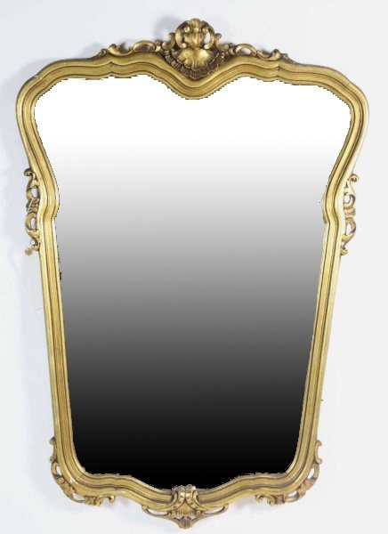 VINTAGE CARVED AND GILDED FRAMED MIRROR. (1 of 3)