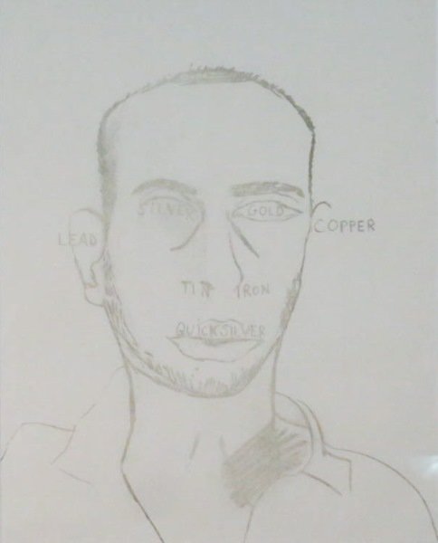 FRANCESCO CLEMENTE "UNTITLED" DRAWING: FRANCESCO CLEMENTE (ITALIAN, BORN 1952) "UNTITLED" DRAWING ON PAPER. Height: 24 & 19 1/2 in. by Width: 20 & 15 in.