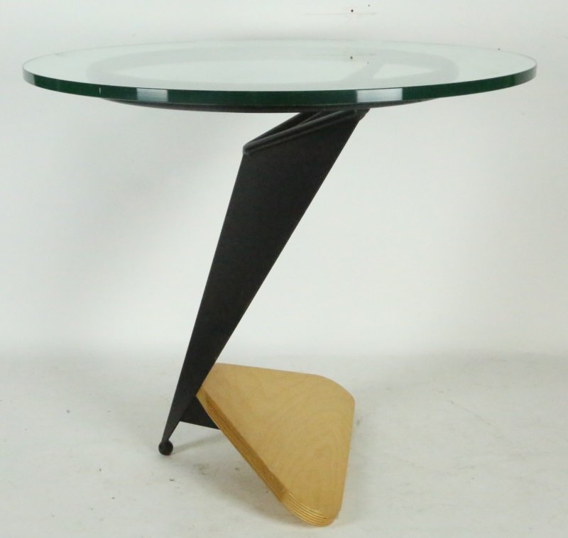 CONTEMPORARY GLASS TOP OCCASIONAL TABLE (1 of 1)