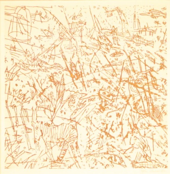 JOHN ALEXANDER "ABSTRACT" PENCIL SIGNED ENGRAVING (1 of 3)