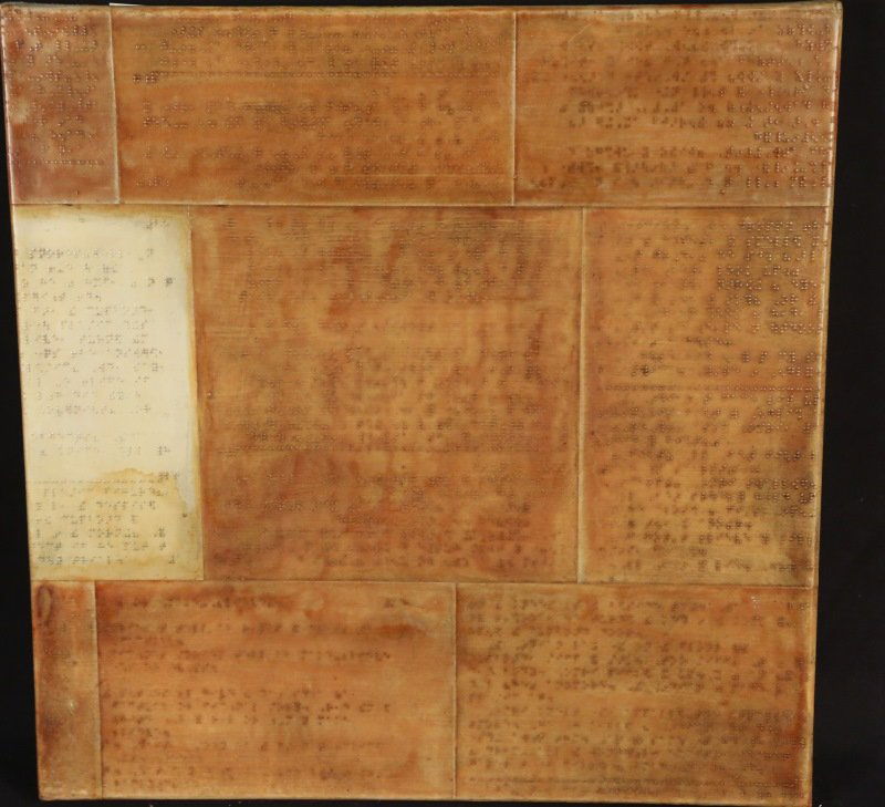MARY ELLEN LEGER "BRAILLE SERIES #26" ACRYLIC (1 of 3)