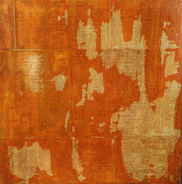 MARY ELLEN LEGER "BRAILLE SERIES # 15" ACRYLIC (1 of 3)