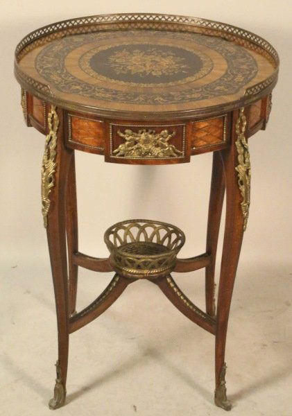 CIRCA 1900-1920 ITALIAN  INLAID GILT BRONZE TABLE (1 of 6)