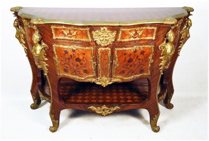LOUIS XV STYLE ORMOLU COMMODE WITH  WRITING DRAWER (1 of 10)