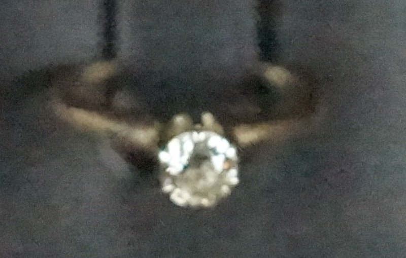 DIAMOND & 14KT YELLOW GOLD RING: DIAMOND & 14KT YELLOW GOLD RING. G=COLOR. SIZE 4.5.
