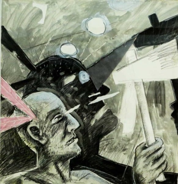 ANDRES NAGEL "INDIAN MEXICO XX" MIXED MEDIA: ANDRES NAGEL "INDIAN MEXICO XX" MIXED MEDIA IN FRAME. HIS WORKS ARE ON EXHIBIT AT THE STRAKE MUSEUM. Height: 29 & 23 in. by Width: 29 & 23 in.