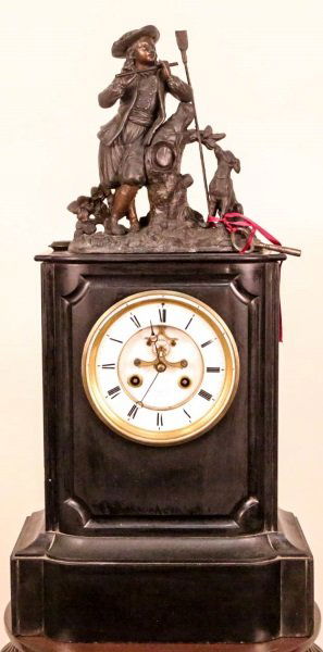 19th CENTURY MARBLE J. H. FEYTEL MANTEL CLOCK (1 of 4)