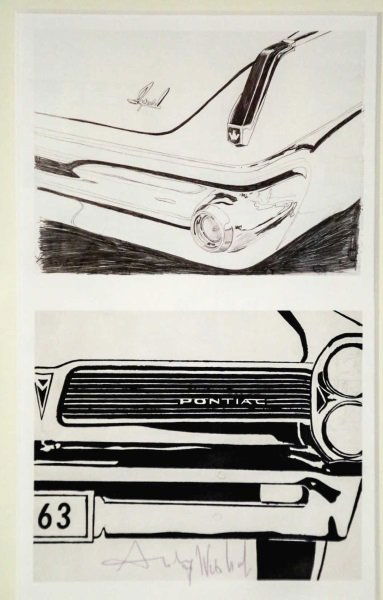 ANDY WARHOL SIGNED PRINT, IMPERIAL CAR DETAIL (1 of 6)