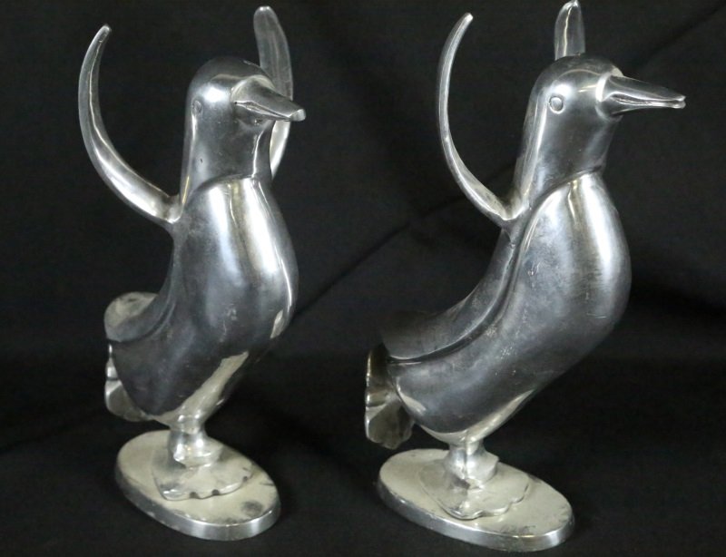 PAIR OF PENGUINS: PAIR OF PENGUINS Height: 12 in. by Width: 8 in. by Depth: 5 in.