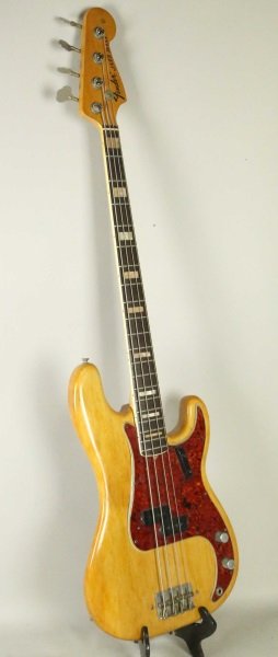 1961 FENDER CUSTOM PRECISION BASS GUITAR: 1961 FENDER CUSTOM PRECISION PLATINUM BASS BODY WITH JAZZ BASS NECK BASS GUITAR WITH CASE. SERIAL NUMBER=L51155.